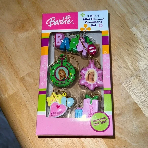 Barbie Mini 5 Piece Ornament Set - Picture 1 of 3